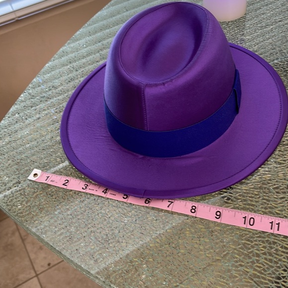 SAINT LAURENT Paris Fedora Satin Colore Parma Vio - NWT - Picture 14 of 14